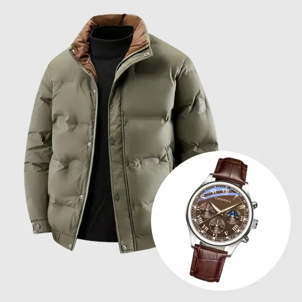 Thick Down Jacket + Free Luxury Timepiece