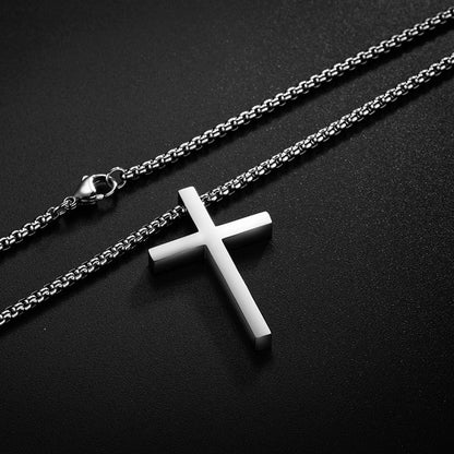 Surgical Steel Necklace With Crucifix Pendant