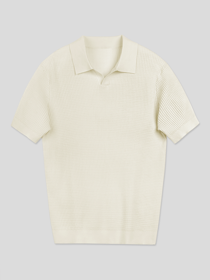 FlexKnit Active Knitted Buttonless Polo